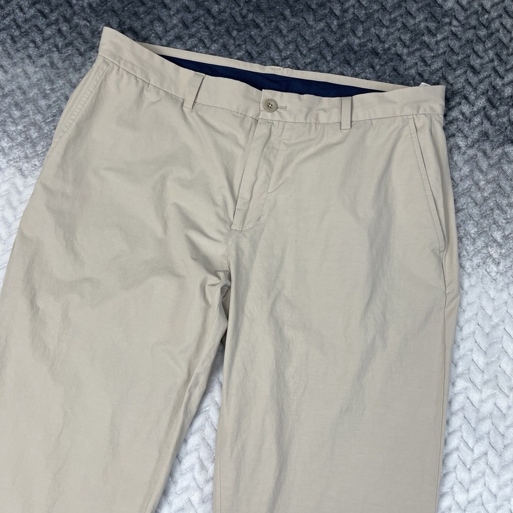 Vineyard Vines On The Go 5 Pocket Pants Mens 36x32 Khaki Golf OTG Lightweight - Picture 2 of 10